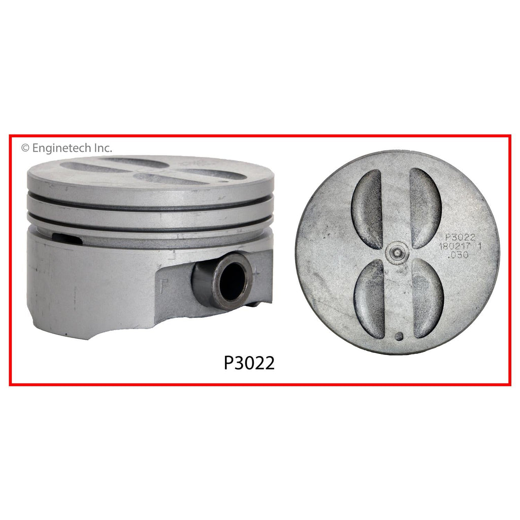 Enginetech P3022(1)040 Single Piston for Chevrolet and Buick Engines – High-Quality Replacement Part