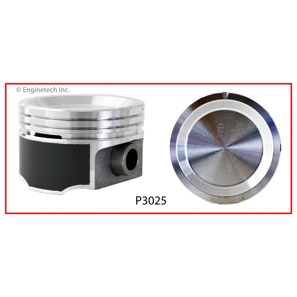 Enginetech P3025(6).50 Engine Piston Set Without Rings for Buick Century and Regal