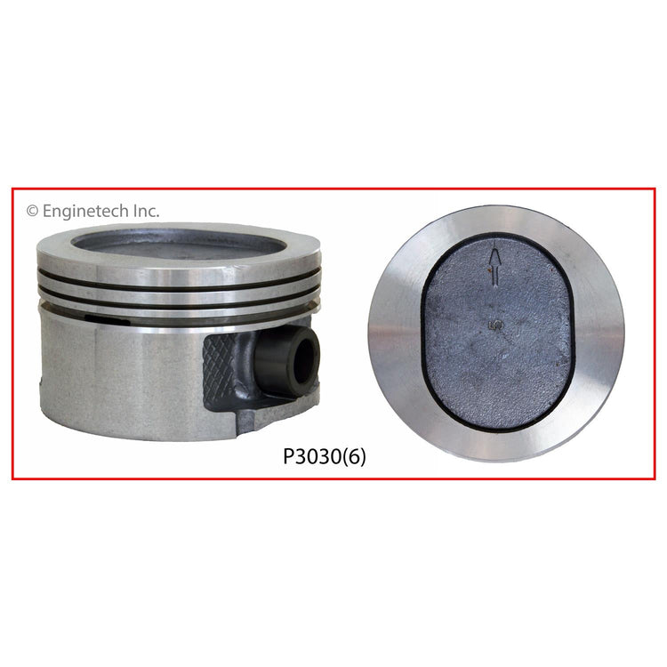 Enginetech P3030(6).50 Engine Piston Set Without Rings for Chrysler Models