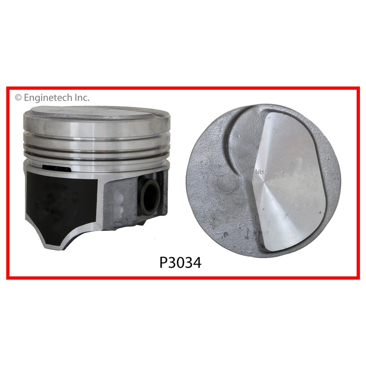 Enginetech P3034(8)060 Engine Piston Set Without Rings for Domestic and Import Engines