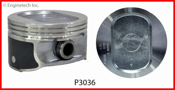 Enginetech Piston Set Without Rings for Ford and Mercury Vehicles
