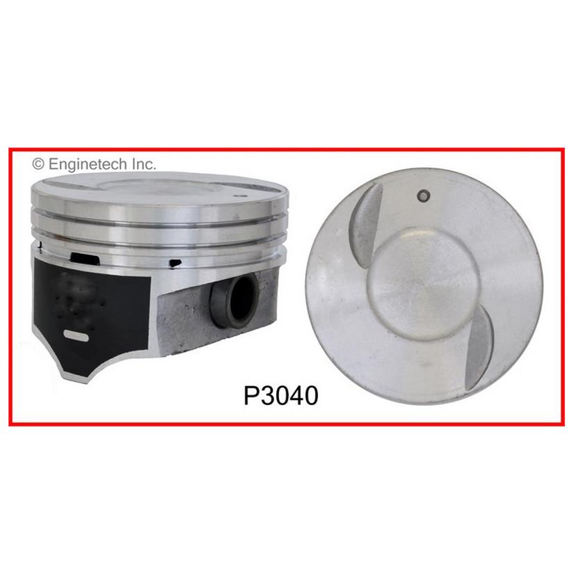 Enginetech P3040(8)030 Engine Piston Set Without Rings for Chevrolet C1500 and C2500
