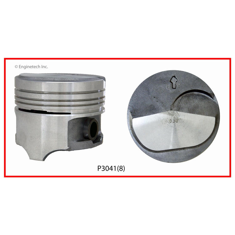 Enginetech P3041(8)030 Engine Piston Set Without Rings for Domestic and Import Engines