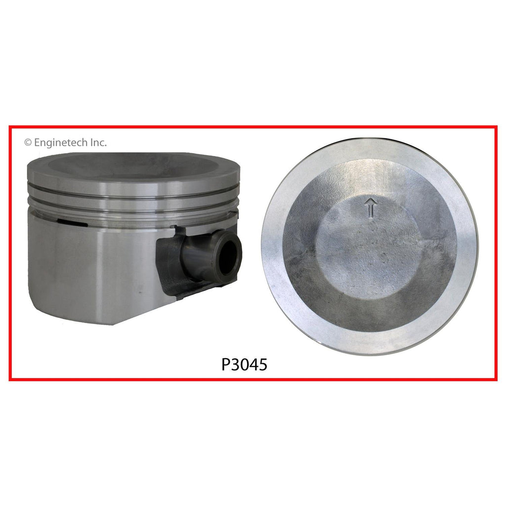 Enginetech P3045(1)STD Engine Single Piston Without Rings for Ford Vehicles