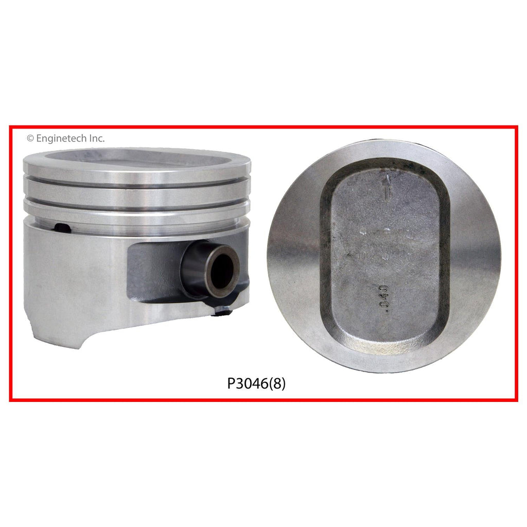 Enginetech P3046(8)060 Engine Piston Set Without Rings for Ford Bronco (1978-1987)