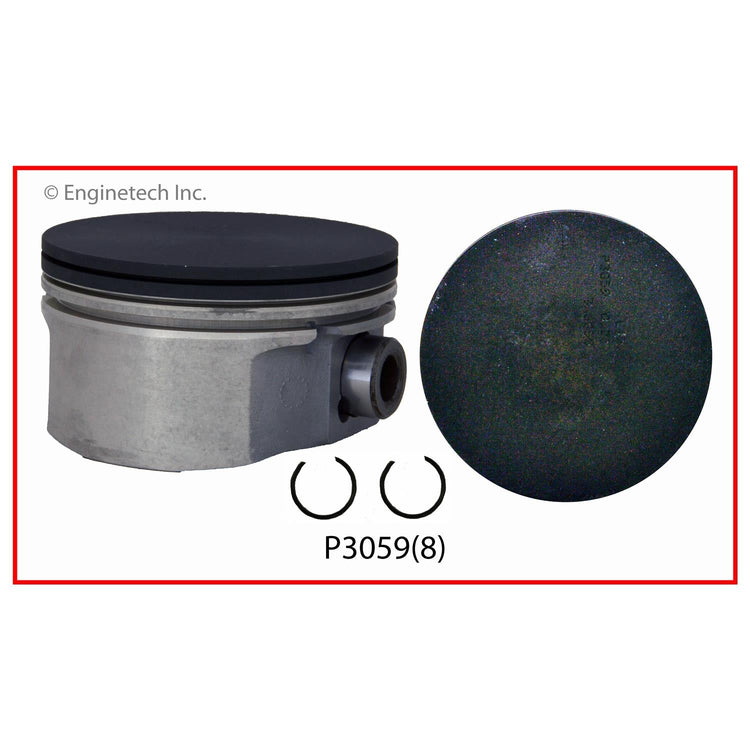 Enginetech P3059(1).50 Engine Single Piston Without Rings for Cadillac and Pontiac Models