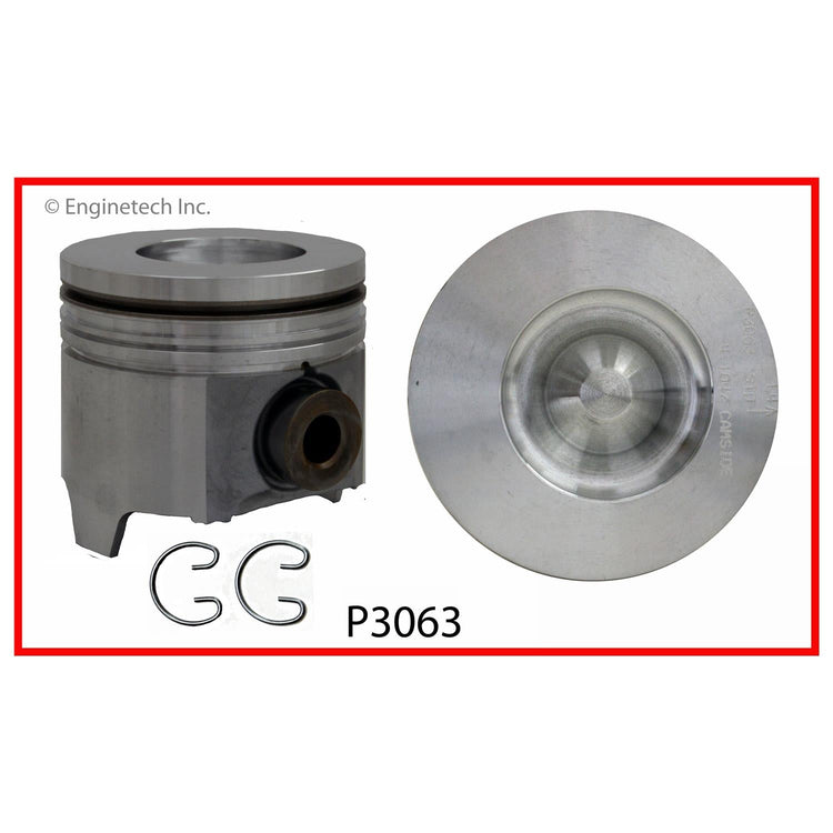 Enginetech P3063(1)040 Engine Single Piston Without Rings for Domestic and Import Engines