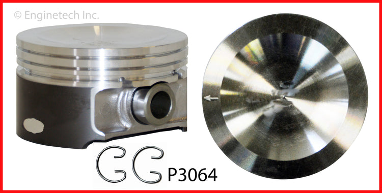 Enginetech P3064(8).50 Engine Piston Set Without Rings for Ford E-150 and F-150 Models