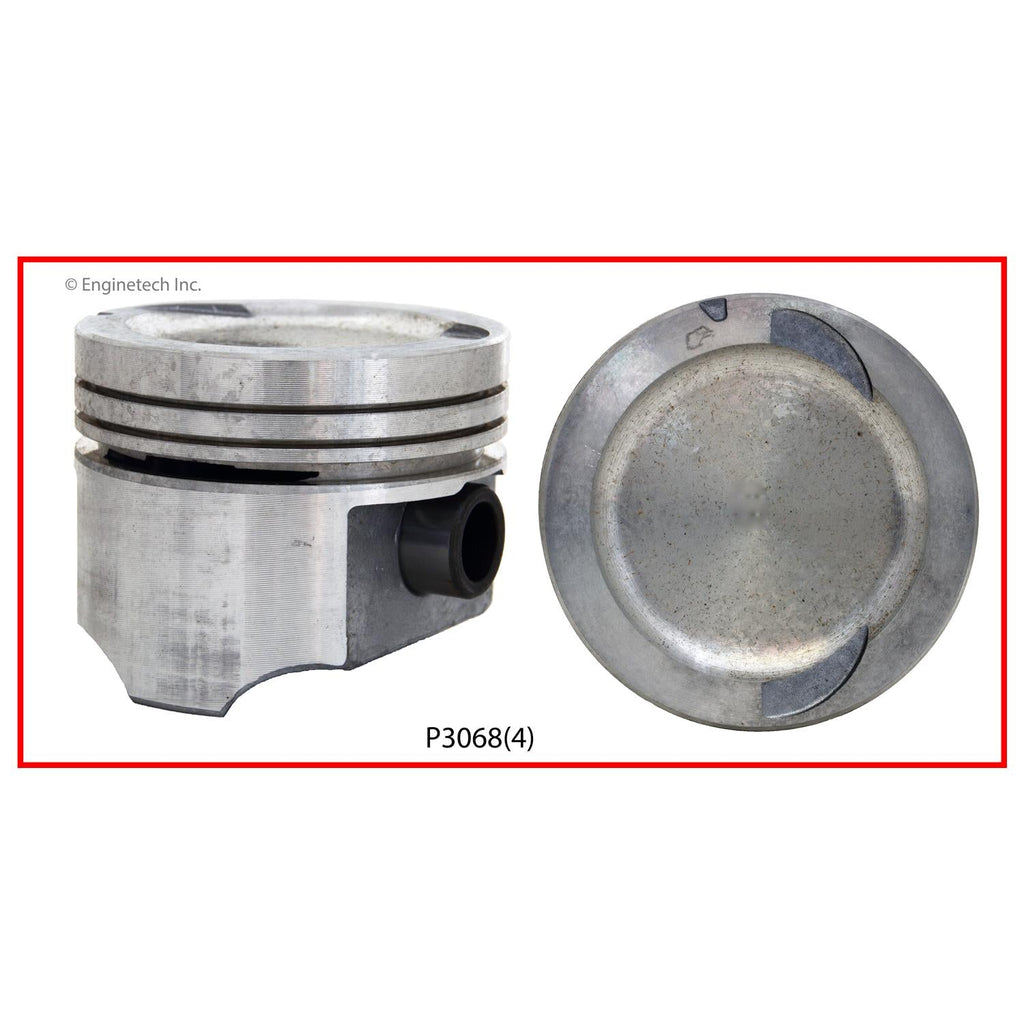 Enginetech P3068(4)STD Engine Piston Set Without Rings for Chrysler and Dodge Vehicles