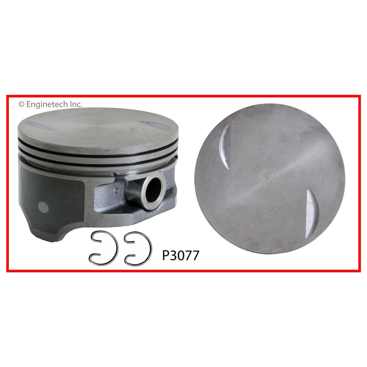 Enginetech P3077(8)STD Engine Piston Set – Without Rings for Chevy Silverado and GMC Sierra Vehicles