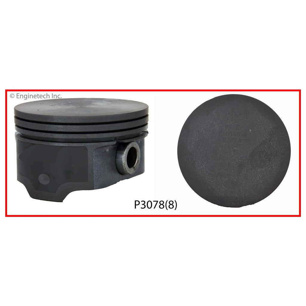 Enginetech P3078(8).75 Engine Piston Set Without Rings for Chevy and GMC 2000-2004