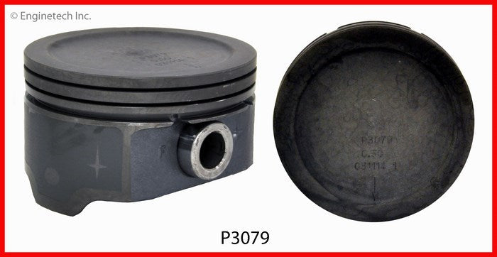 Enginetech P3079(8)STD Engine Piston Set Without Rings for Select GM and Isuzu Vehicles