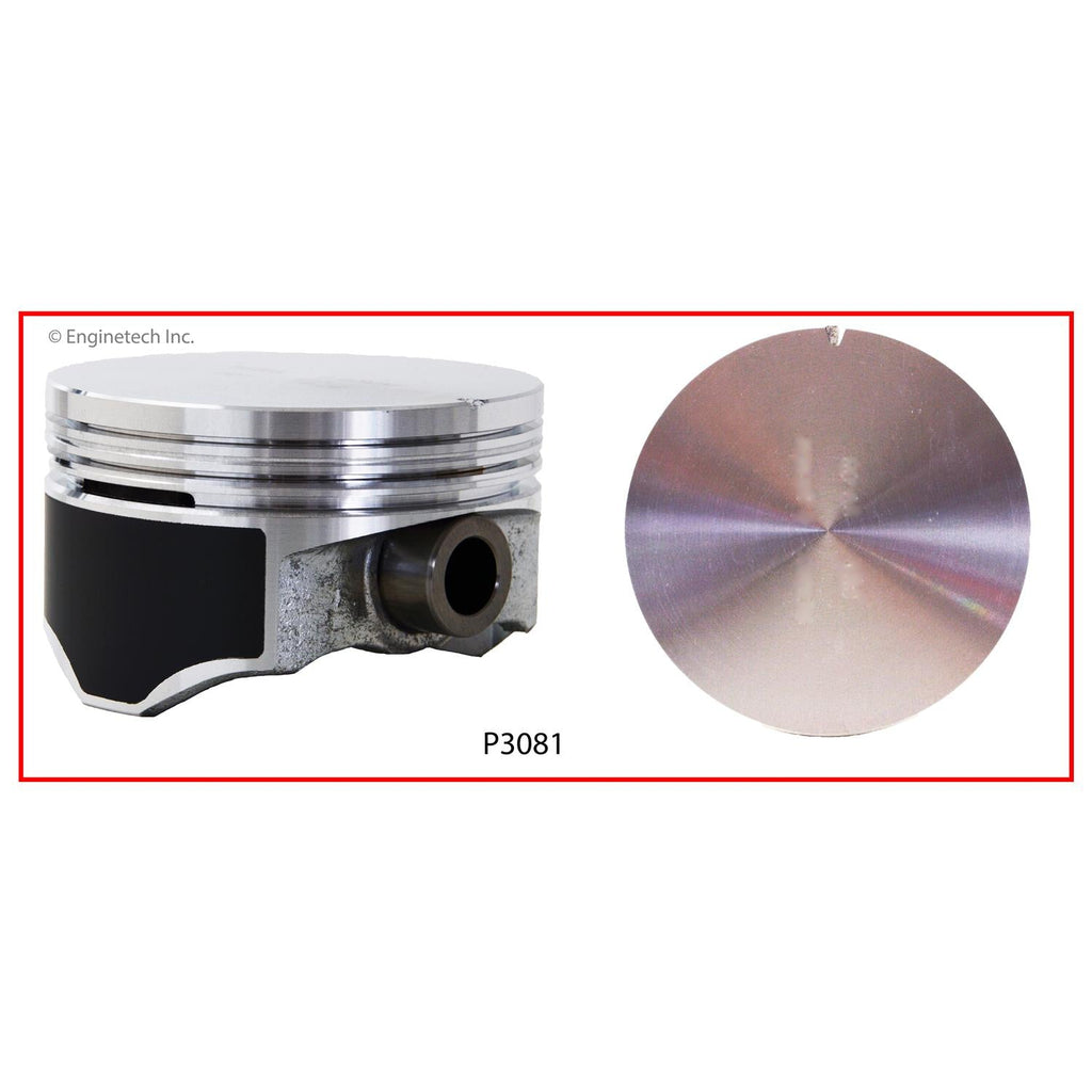 Enginetech P3081(8)STD Engine Piston Set Without Rings for Chevrolet Corvette and Camaro