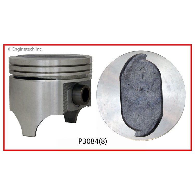 Enginetech P3084(8)040 Engine Piston Set Without Rings for Ford Custom and Country Sedan