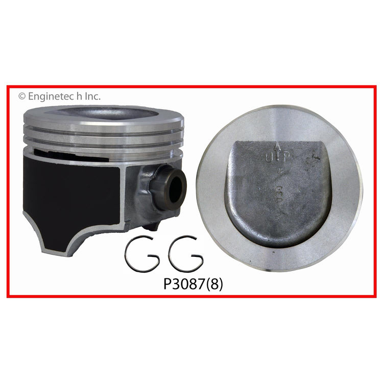 Enginetech P3087(8)040 Engine Piston Set Without Rings for Buick Electra and LeSabre