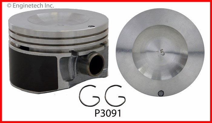 Enginetech P3091(4).50 Engine Piston Set Without Rings for Saturn SC1 and SL Models
