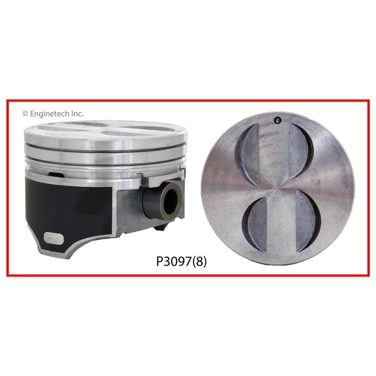Enginetech P3097(1)STD Single Engine Piston Without Rings for Ford Vehicles