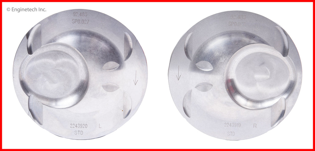 Enginetech P3520(6).50 Engine Piston Set Without Rings for Ford and Lincoln Vehicles