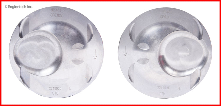 Enginetech P3520(6)STD Engine Piston Set Without Rings for Ford and Lincoln Models