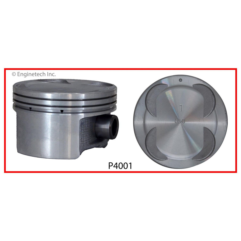 Enginetech P4001(6).50 Engine Piston Set Without Rings for Domestic and Import Engines