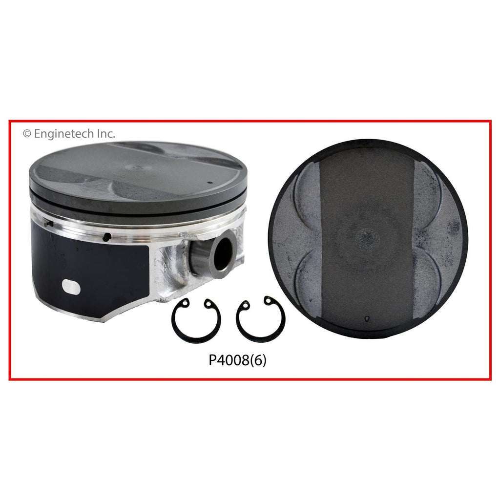 Enginetech P4008(6)STD Engine Piston Set Without Rings for 2004-2005 Infiniti and Nissan Vehicles