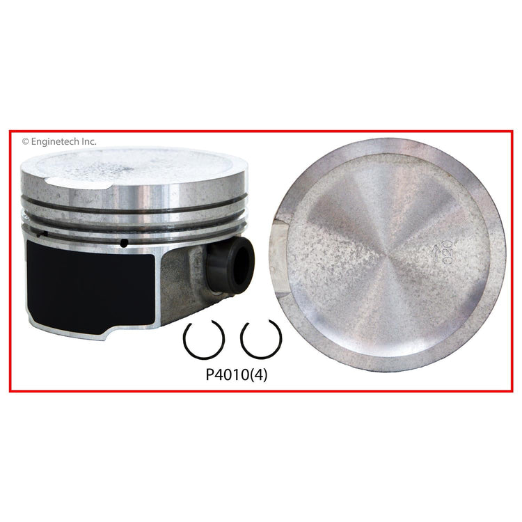 Enginetech Piston Set Without Rings for 1997-2000 Audi A4 and Volkswagen Models