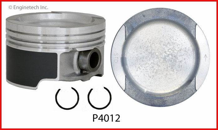 Enginetech P4012(4)STD Engine Piston Set Without Rings for Volkswagen 1998-2000 Models