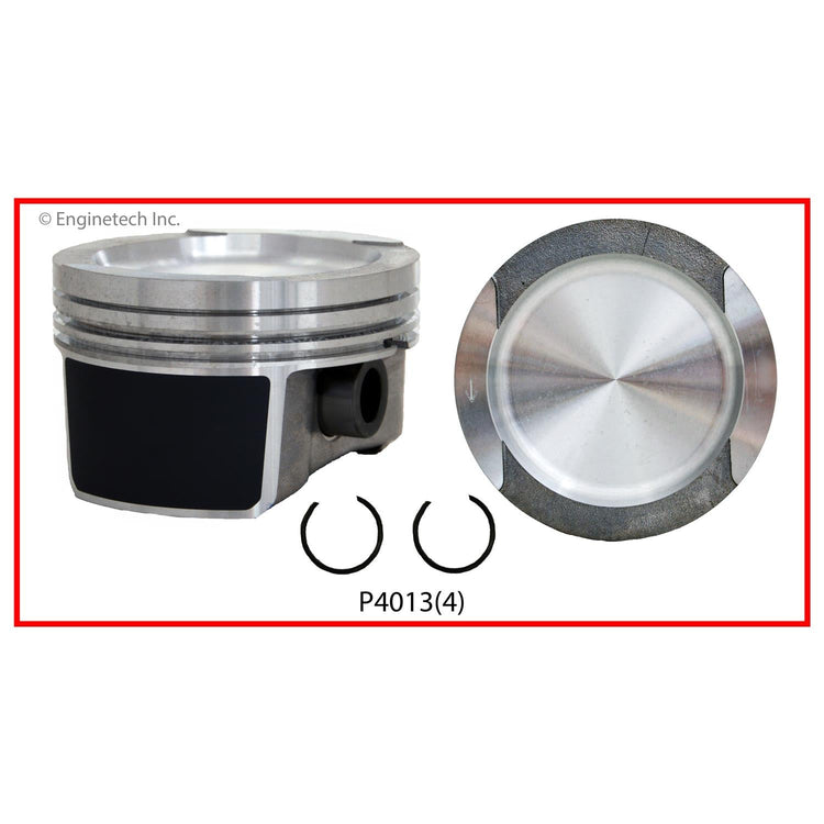 Enginetech Piston Set Without Rings for 2001-2006 Volkswagen Models