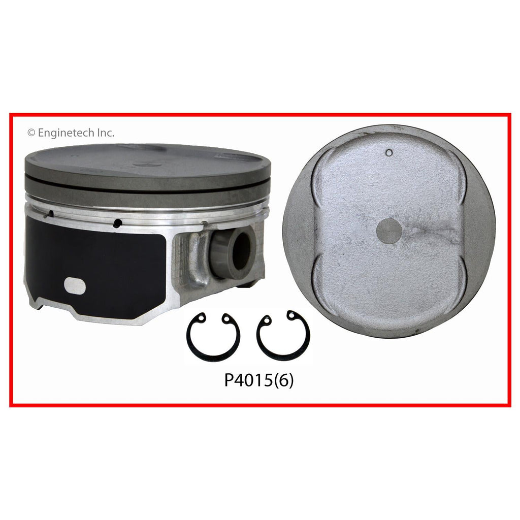 Enginetech P4015(6).50 Engine Piston Set Without Rings for Nissan and Suzuki 2012-2013 Models