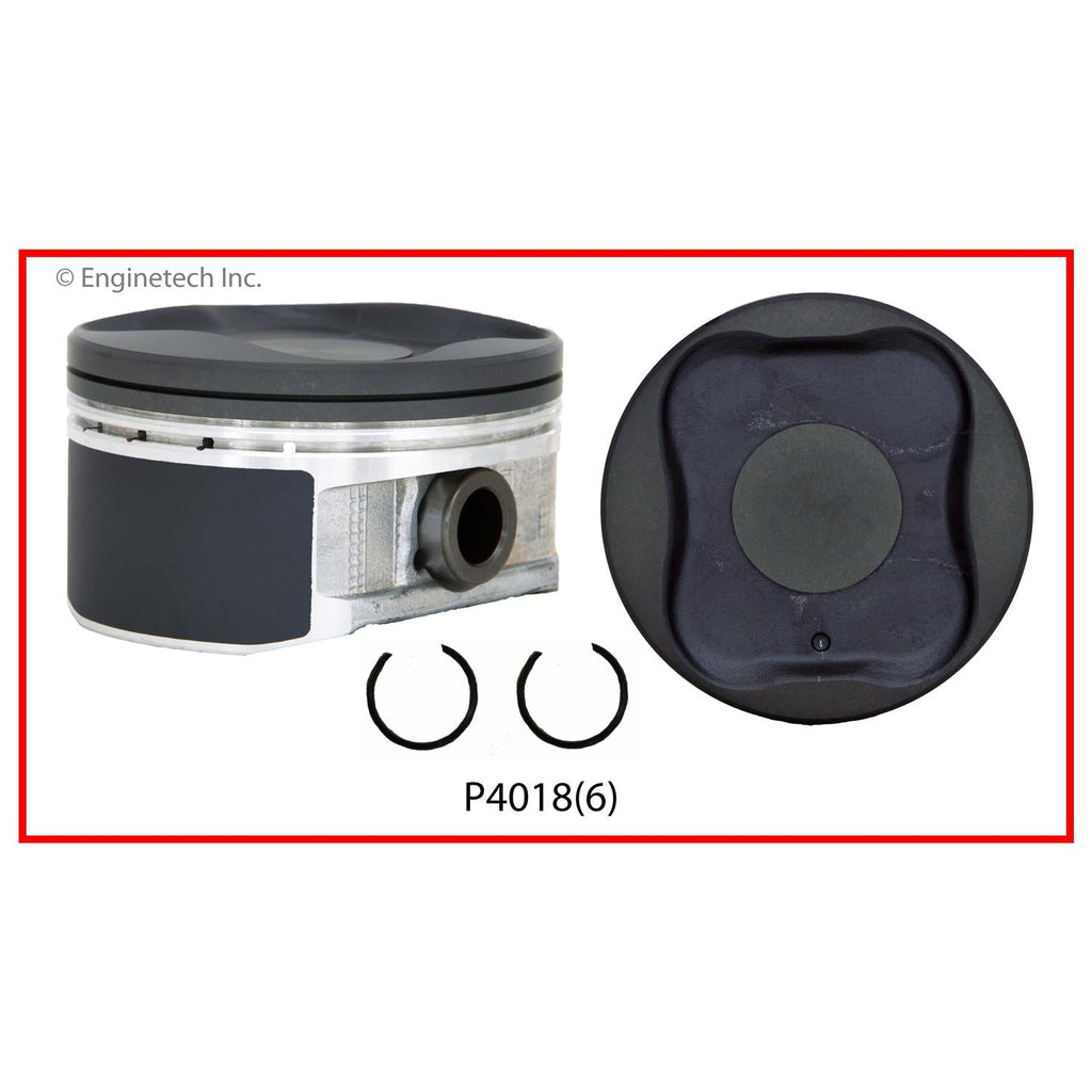 Enginetech Piston Set Without Rings for Toyota Tacoma, 4Runner, Tundra (Part P4018(6)STD)