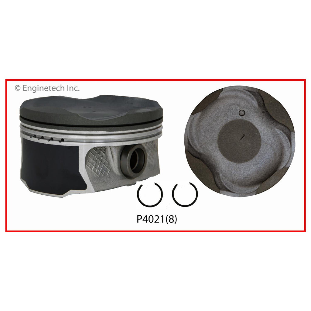 Enginetech P4021(8)STD Engine Piston Set Without Rings for Toyota and Lexus