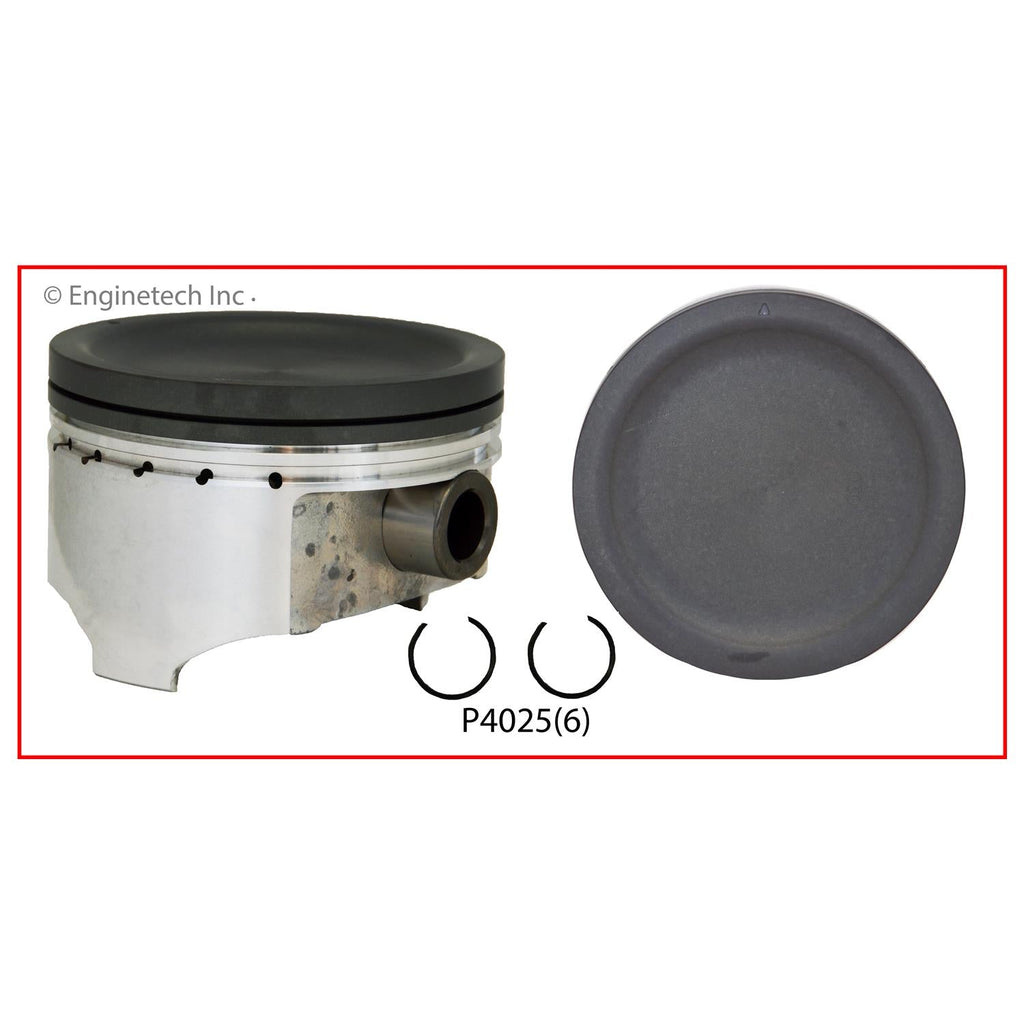 Enginetech P4025(6).50 Engine Piston Set Without Rings for Suzuki Models