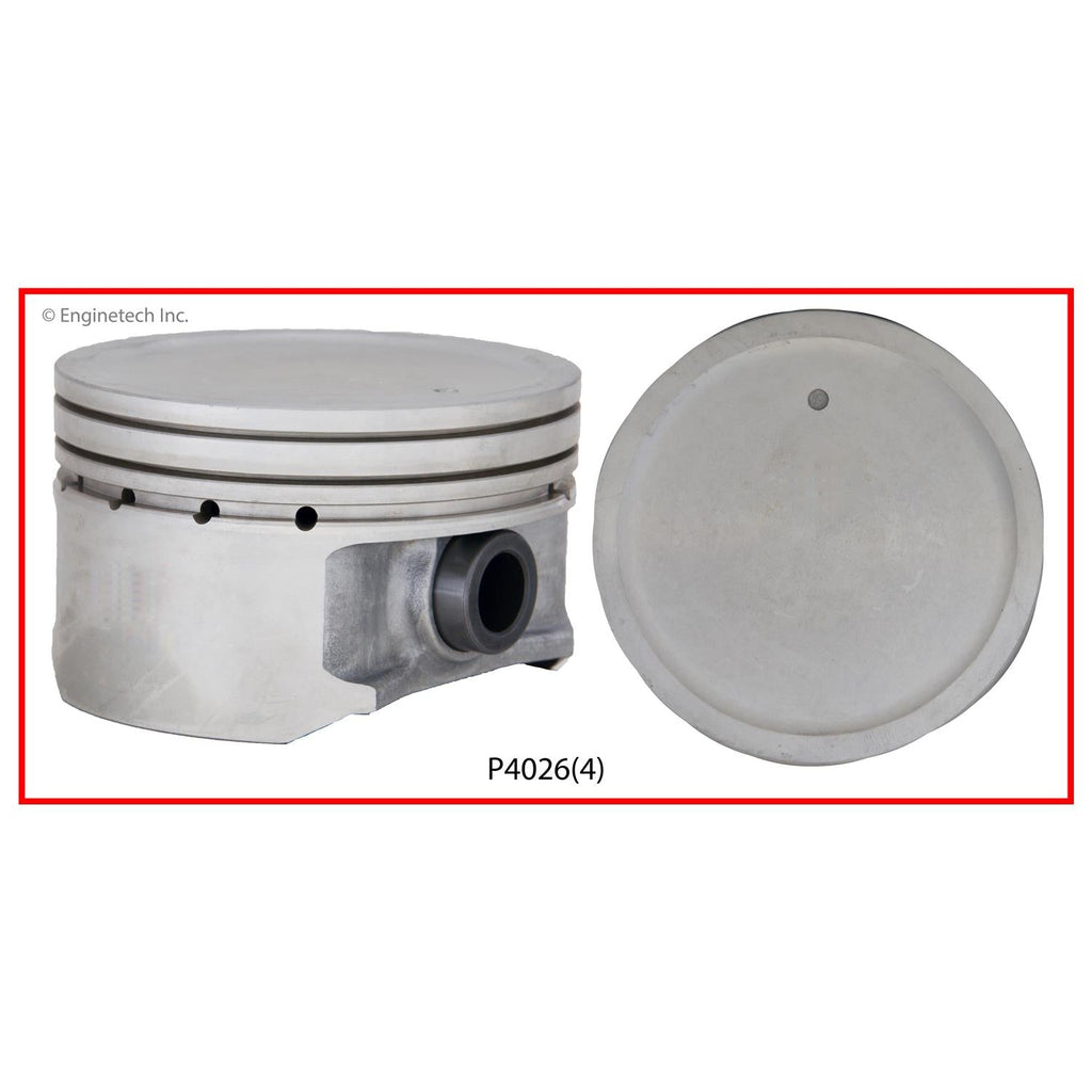 Enginetech P4026(4).50 Engine Piston Set Without Rings for Mitsubishi Lancer