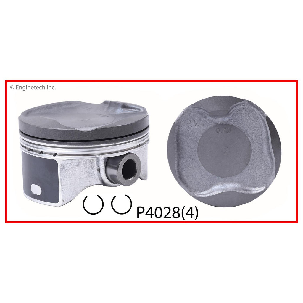 Enginetech P4028(4).50 Engine Piston Set Without Rings for Toyota and Scion Models