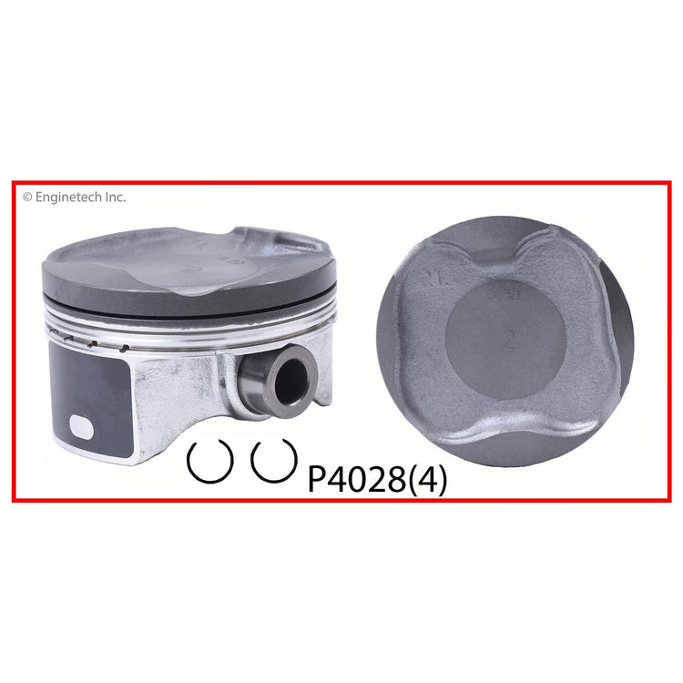 Enginetech P4028(4).50 Engine Piston Set Without Rings for Toyota and Scion Models