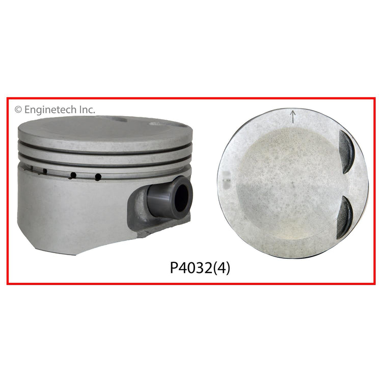 Enginetech P4032(4).50 Engine Piston Set Without Rings for Suzuki Vehicles