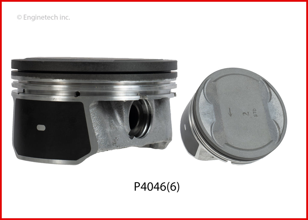 Enginetech P4046(6)STD Engine Piston Set Without Rings for 2012-2013 Ford Models