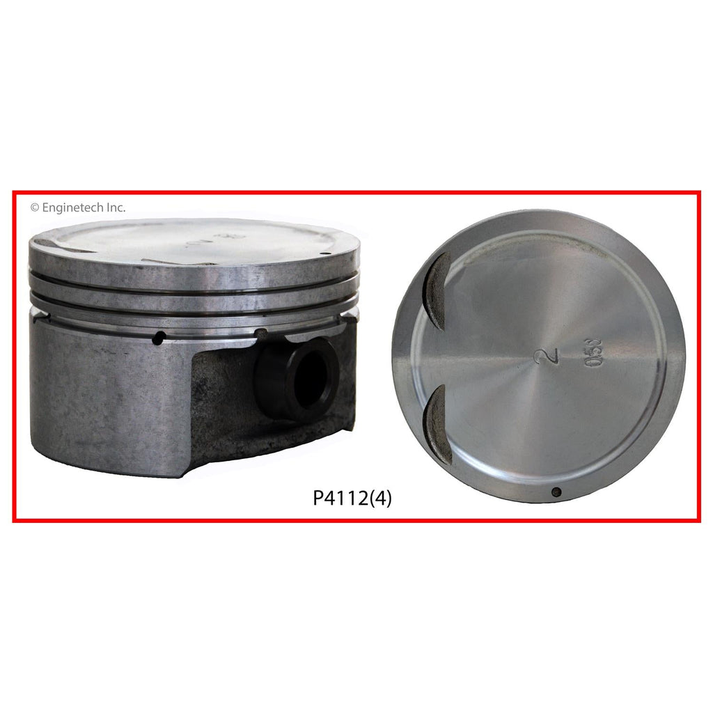 Enginetech P4112(4)STD Engine Piston Set Without Rings for Kia Rio (2003-2005)
