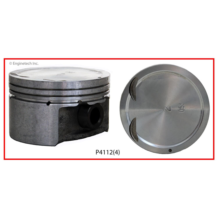 Enginetech Piston Set Without Rings for 2003-2005 Kia Rio - High-Quality Engine Replacement Part
