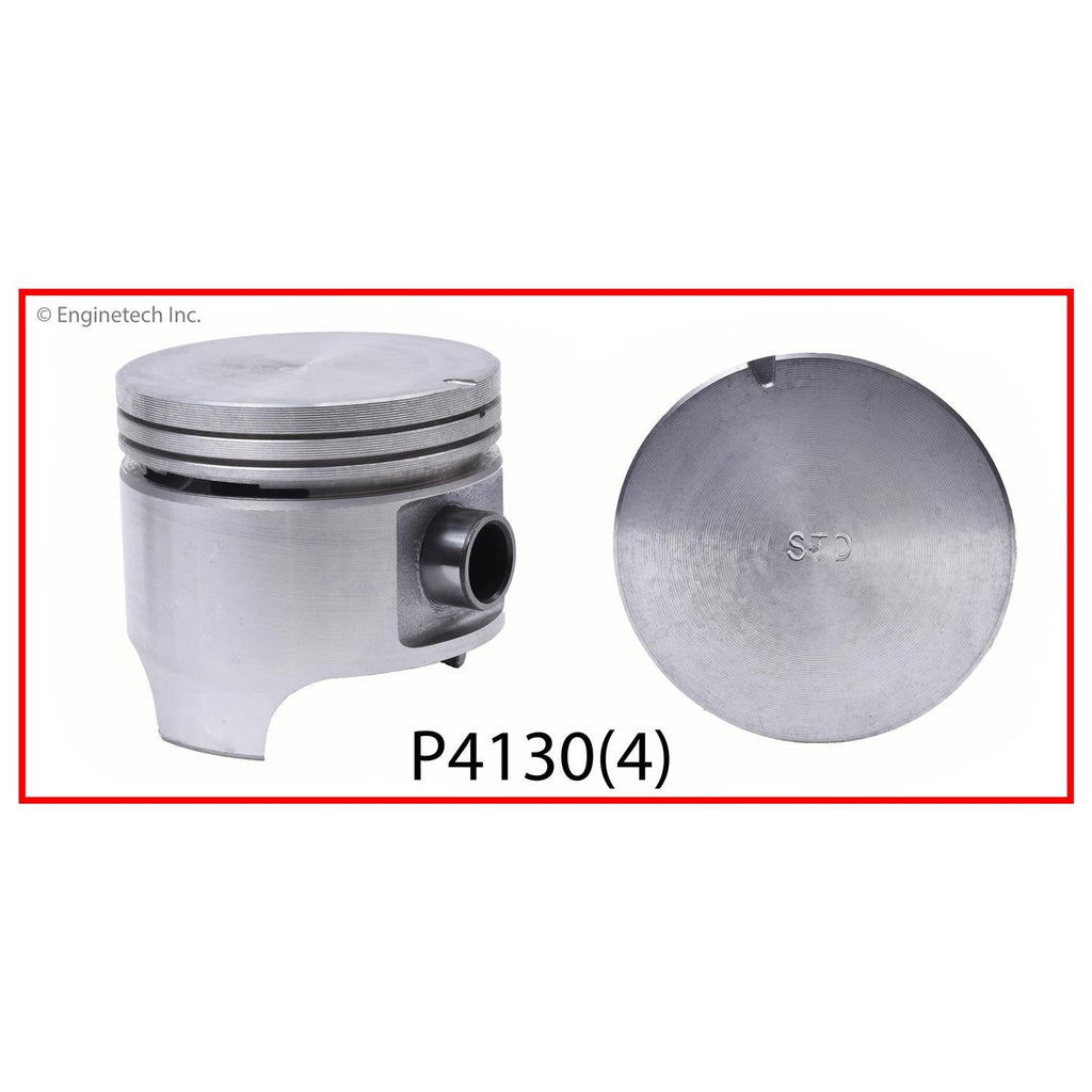 Enginetech P4130(4)STD Engine Piston Set Without Rings for Mazda and Ford Models