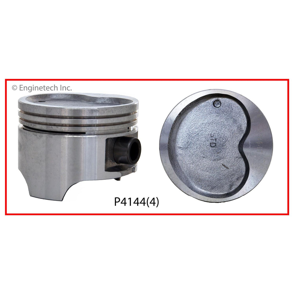 Enginetech Piston Set Without Rings for Chevy Nova and Toyota Corolla 1983-1988