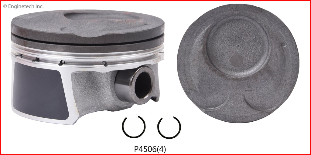Enginetech P4506(4).50 Engine Piston Set Without Rings for Kia and Hyundai Models