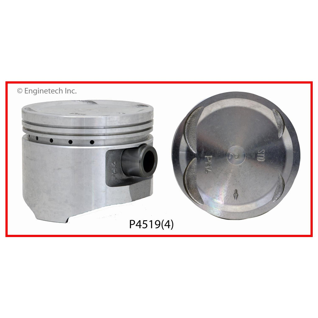 Enginetech P4519(4).50 Engine Piston Set without Rings for Honda Accord (1986-1989)