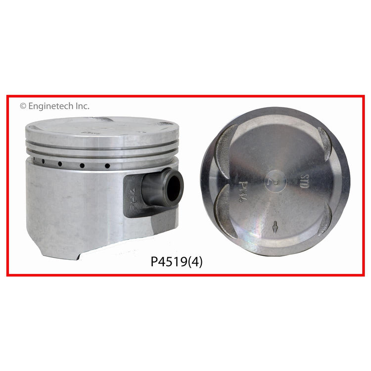 Enginetech P4519(4).50 Engine Piston Set without Rings for Honda Accord (1986-1989)