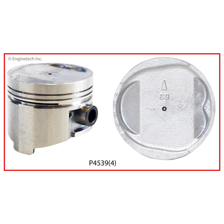 Enginetech P4539(4)STD Engine Piston Set Without Rings for Dodge and Plymouth Models
