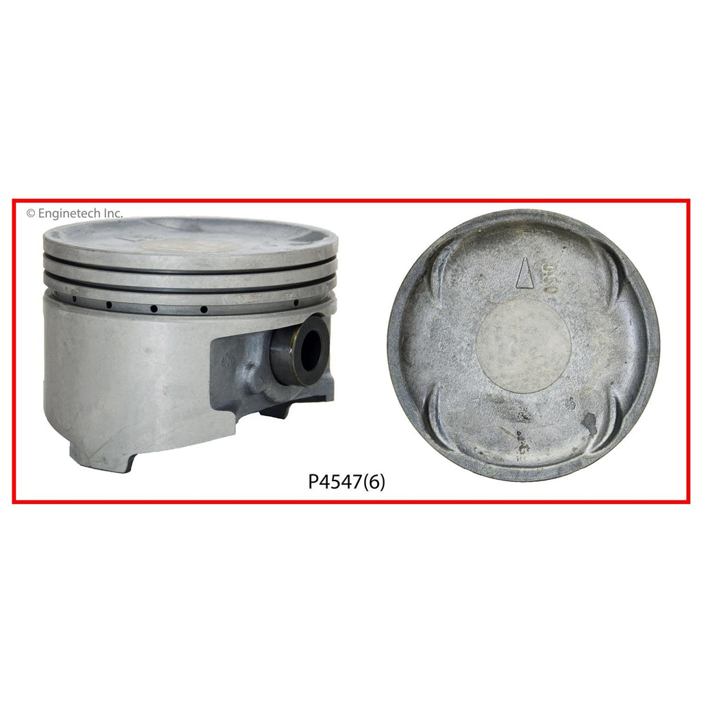 Enginetech P4547(6).50 Engine Piston Set Without Rings for Dodge Stealth & Mitsubishi 3000GT