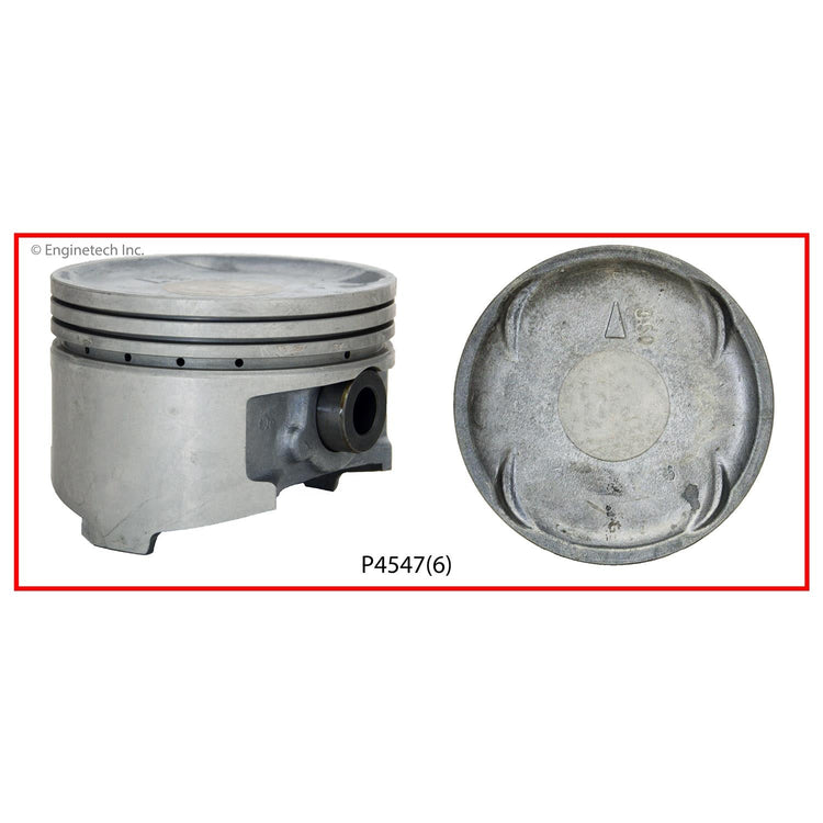 Enginetech P4547(6).50 Engine Piston Set Without Rings for Dodge Stealth & Mitsubishi 3000GT