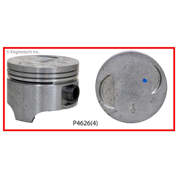 Enginetech P4626(4)STD Engine Piston Set Without Rings for Suzuki Samurai & Swift