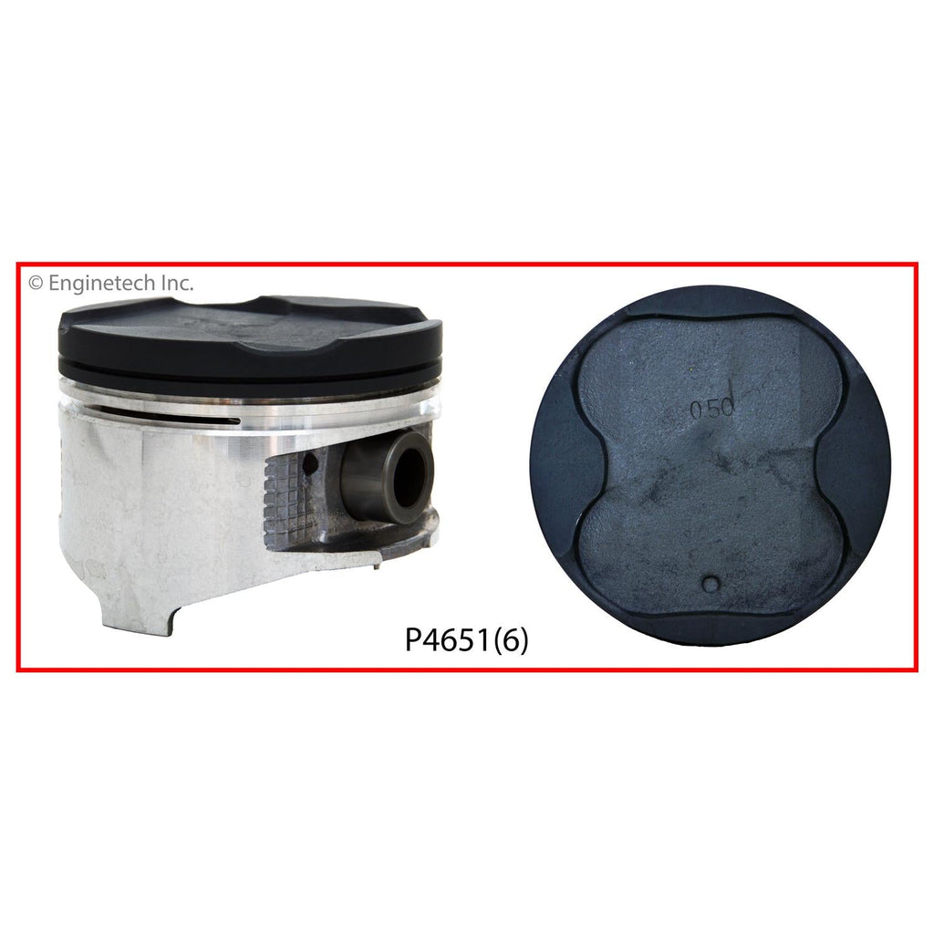 Enginetech P4651(6)STD Engine Piston Set Without Rings for Lexus and Toyota