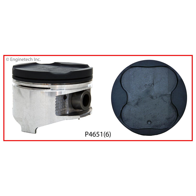 Enginetech P4651(6)STD Engine Piston Set Without Rings for Lexus and Toyota